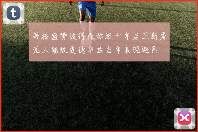蒂格盛赞彼得森称近十年后卫新秀无人能敌爱德华兹当年表现逊色